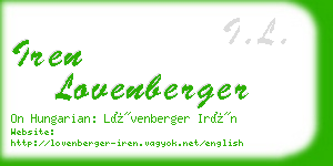 iren lovenberger business card